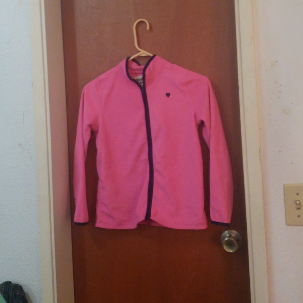 Girls Oshkosh size 12 fleece pink jacket